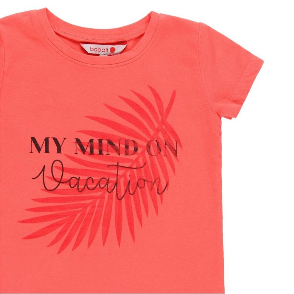 Pink Short Sleeve Tee with Graphic Design - Picture 3 of 4